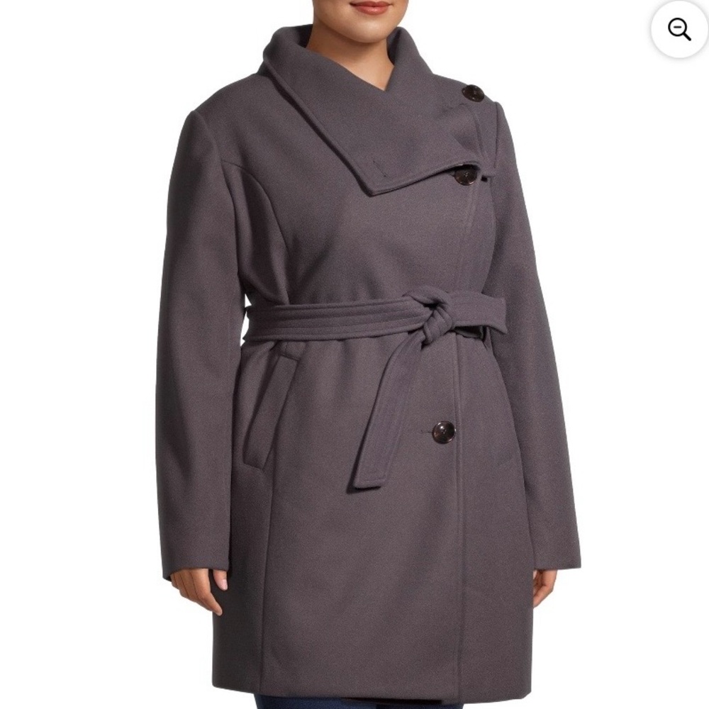 Sophisticated Charcoal Pea Coat Trench Coat NEW WITH TAGS!